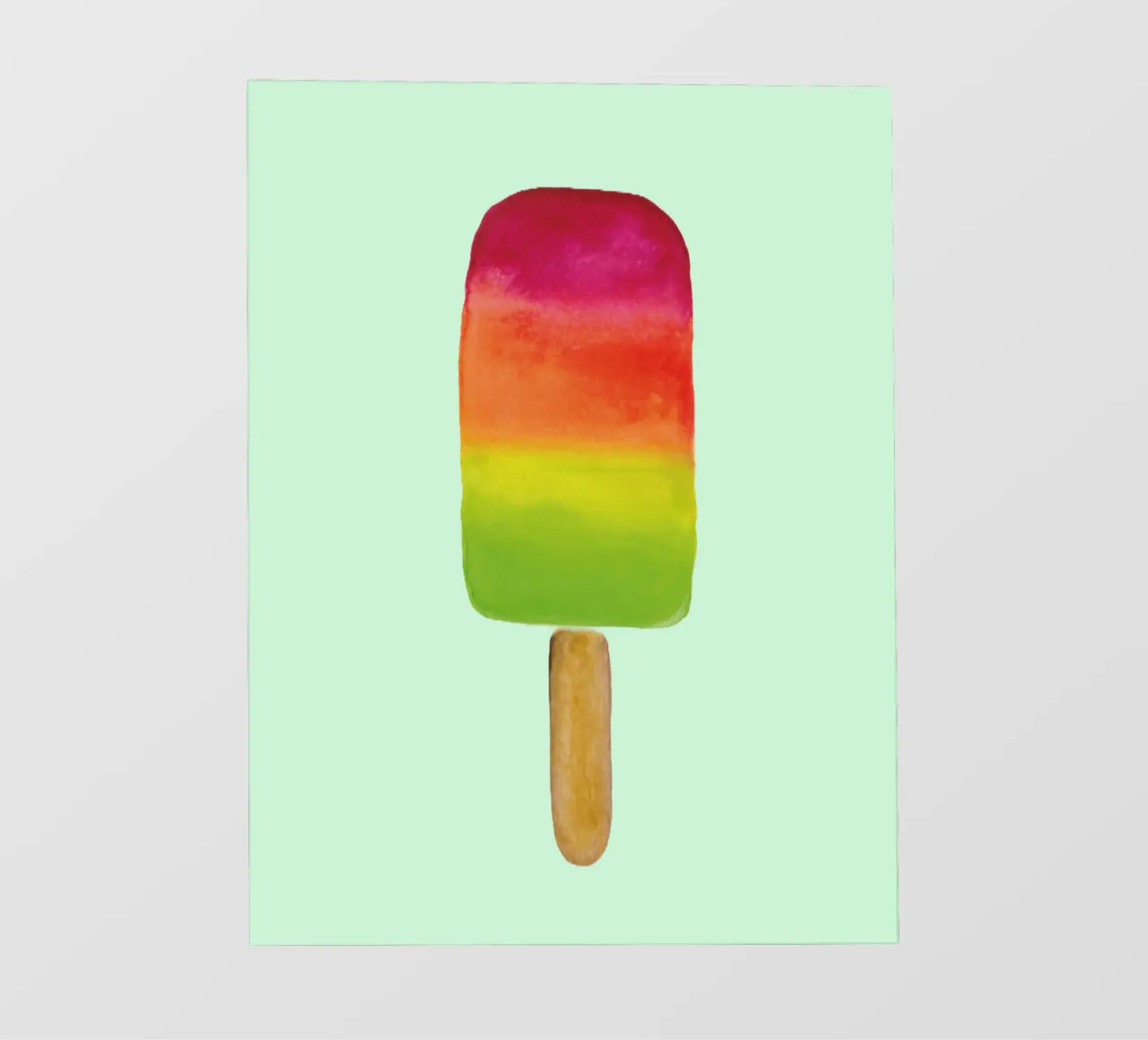 Rainbow Popsicle - Regenbogenfarben - buntes Eis am Stil telo in pvc da Petra Lang
