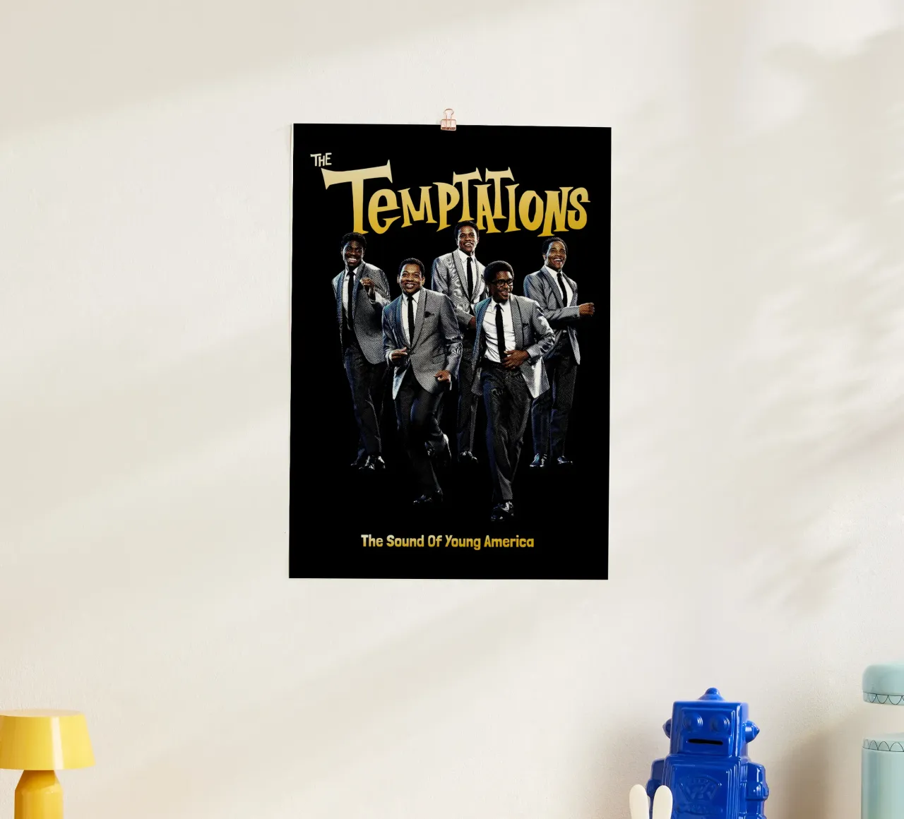 The Temptations - The Sound Of Young America poster met houten frame van kiwirsemplok