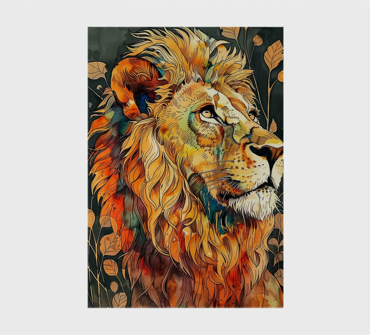 Lion art notebook by Justyna Jaszke JBJart