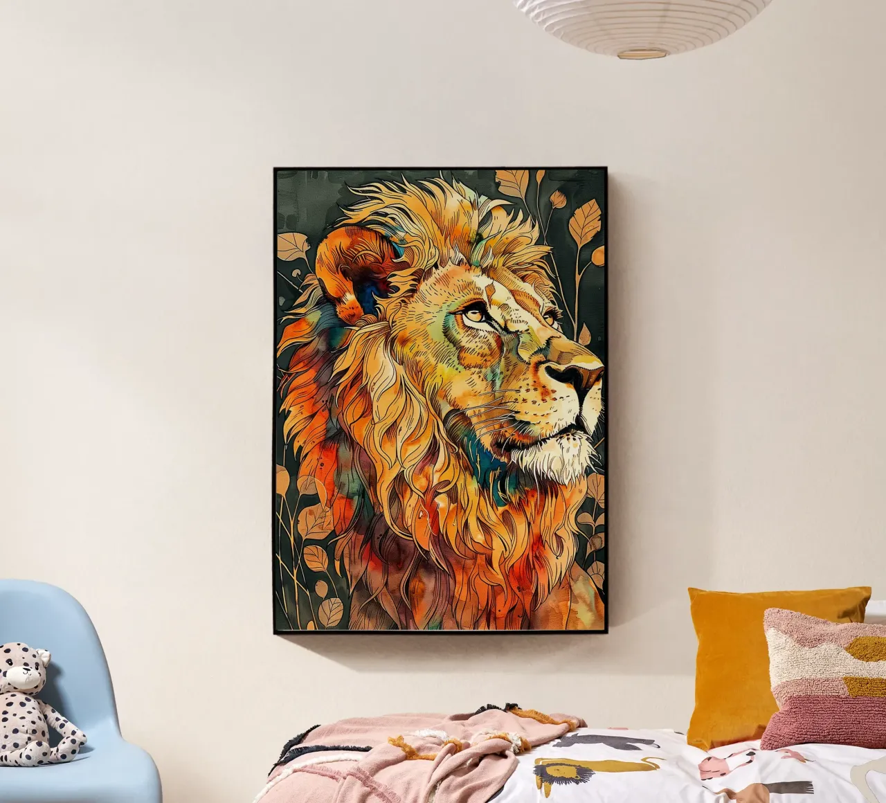 Lion art acrylic glass by Justyna Jaszke JBJart
