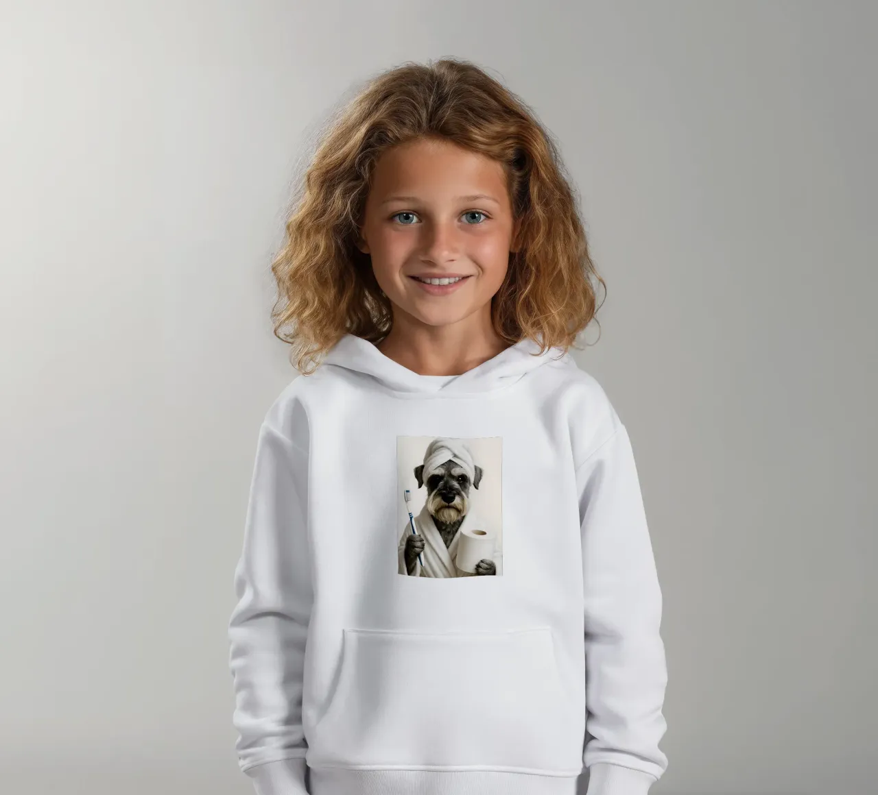 Cane divertente per il bagno felpa bambino con cappuccio da ARTOMATIC