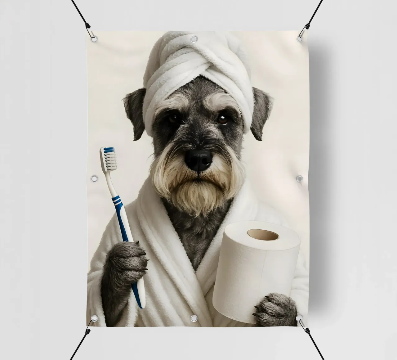Cane divertente per il bagno telo in pvc da ARTOMATIC