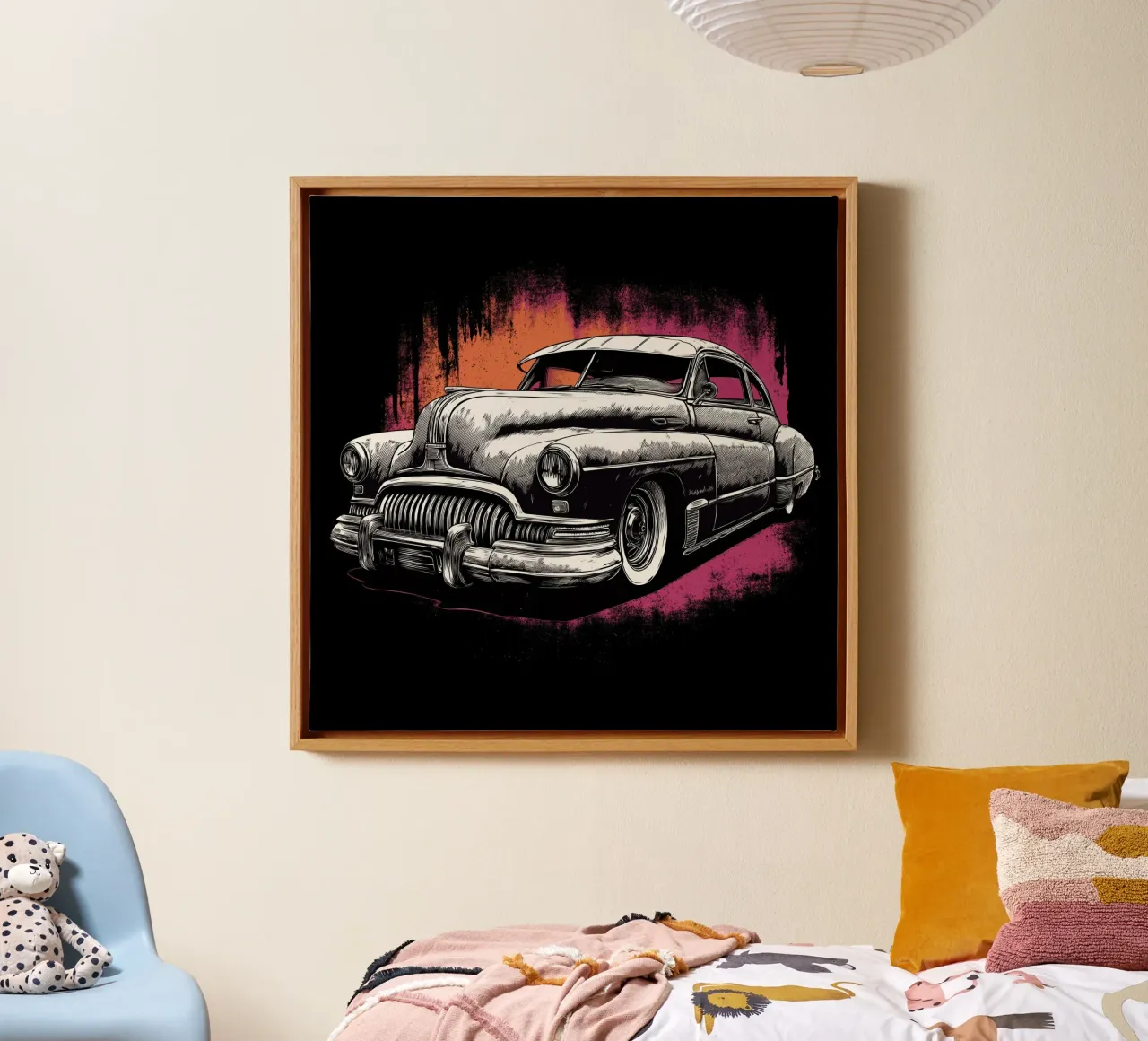 Auto d'epoca tela con Cornice a cassetta da Imagine