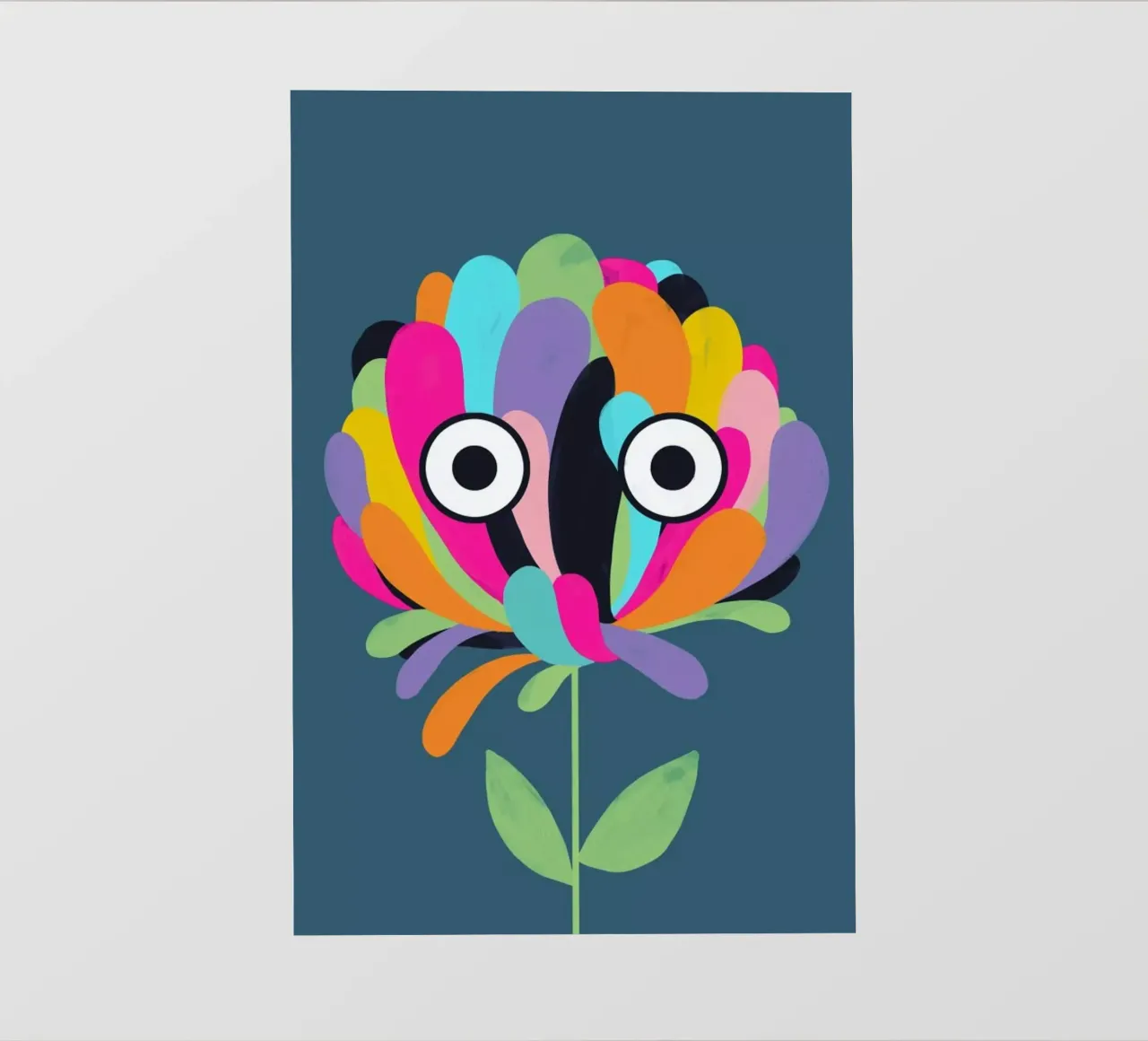 Curious Colorful Flower telo in pvc da Doozal