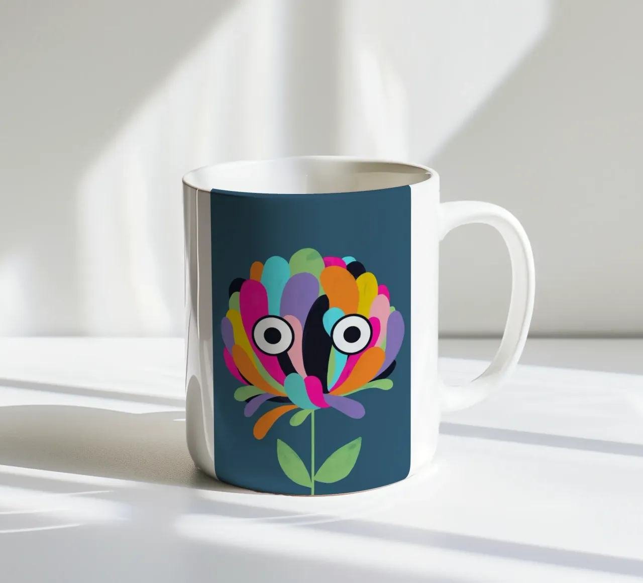 Curious Colorful Flower tazza in ceramica da Doozal