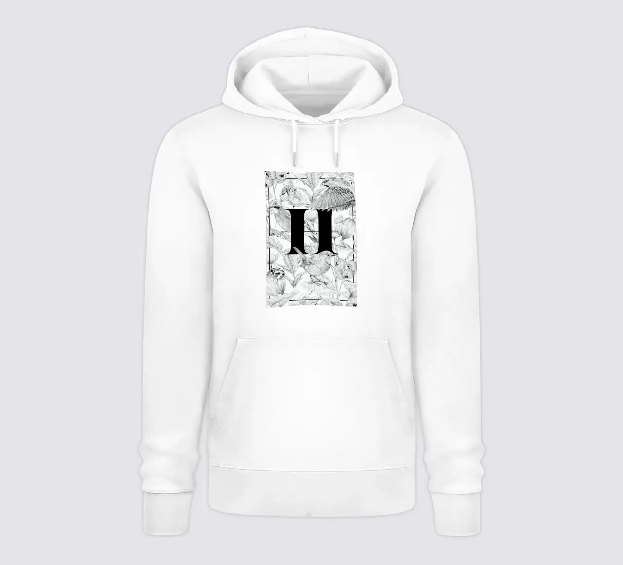 Floral Alphabet H felpa con cappuccio da Faunesque