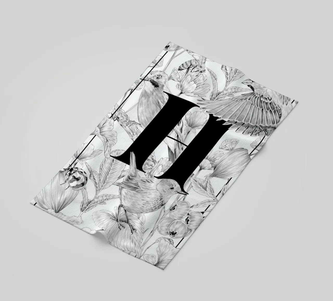 Floral Alphabet H telo mare da Faunesque