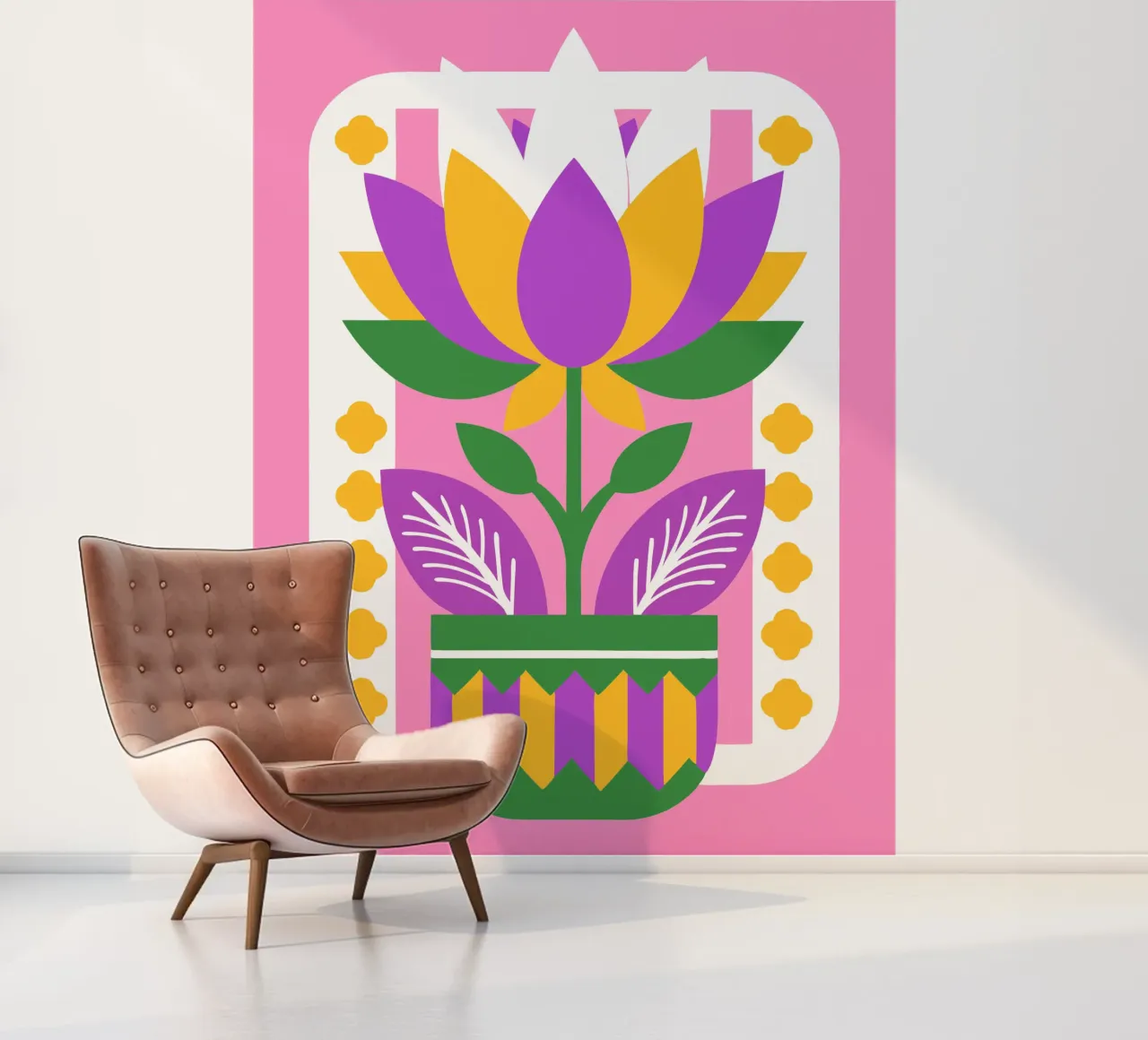 Bloempot fotobehang van FLOWER PLACE SHOP