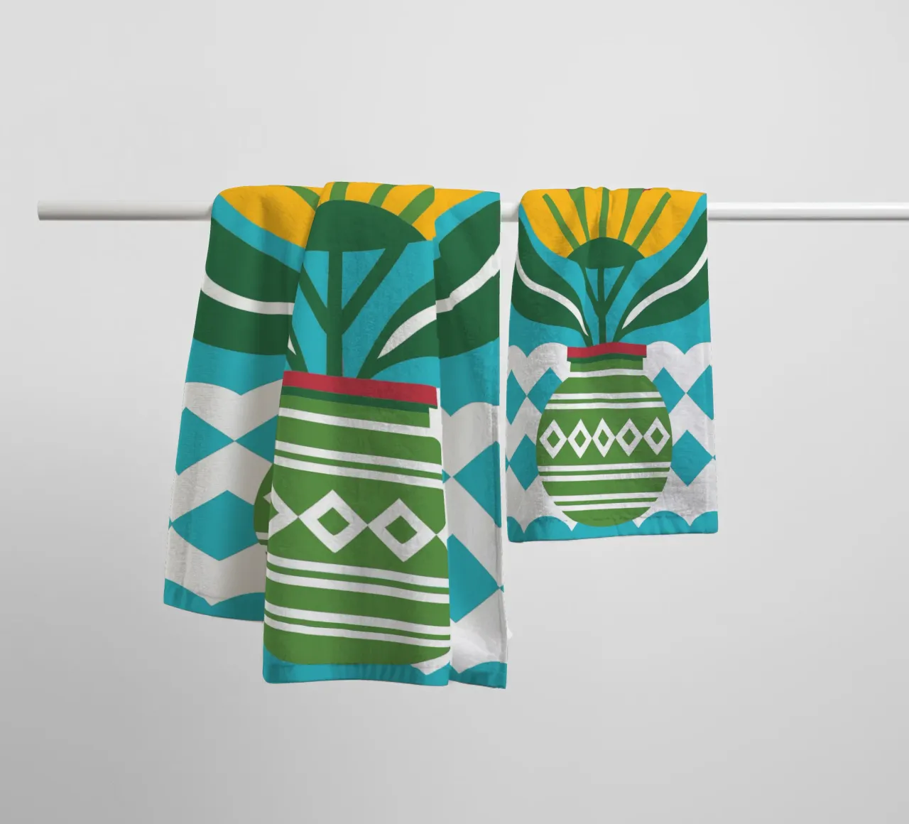 Flower Pot towel by FLOWER PLACE SHOP