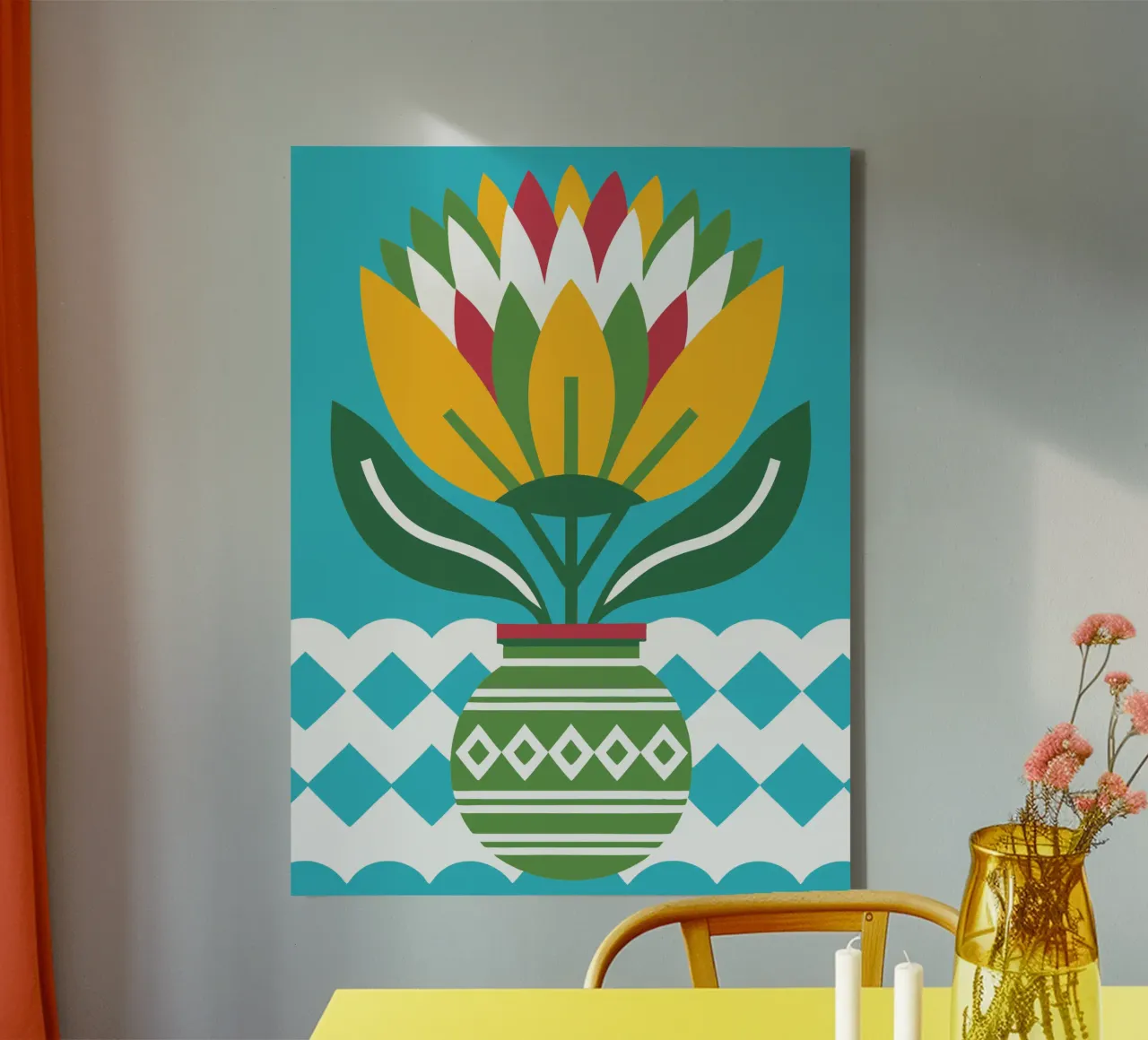 Flower Pot canvas by FLOWER PLACE SHOP