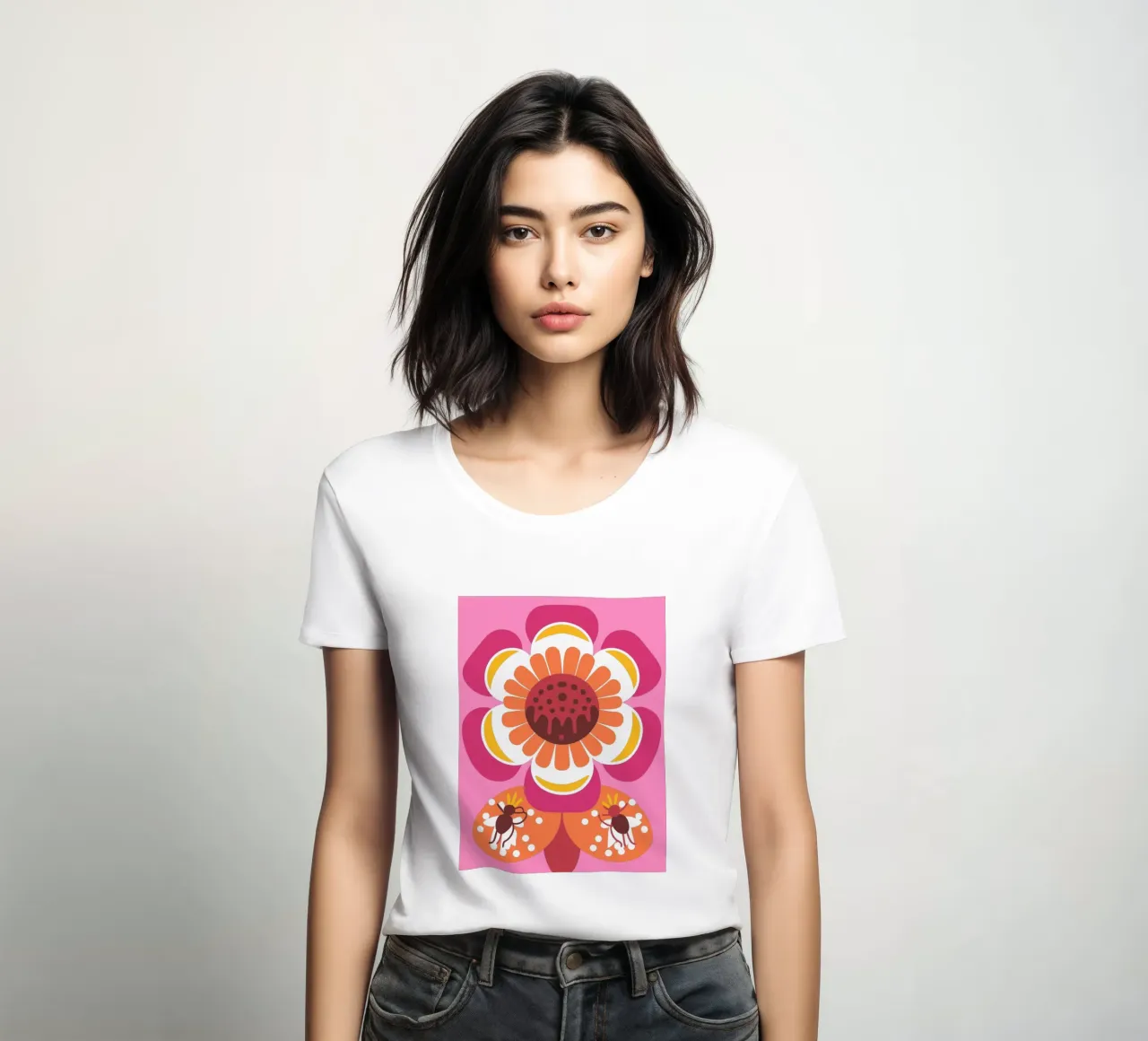 rafflesia flowers women's fitted t-shirt by FLOWER PLACE SHOP