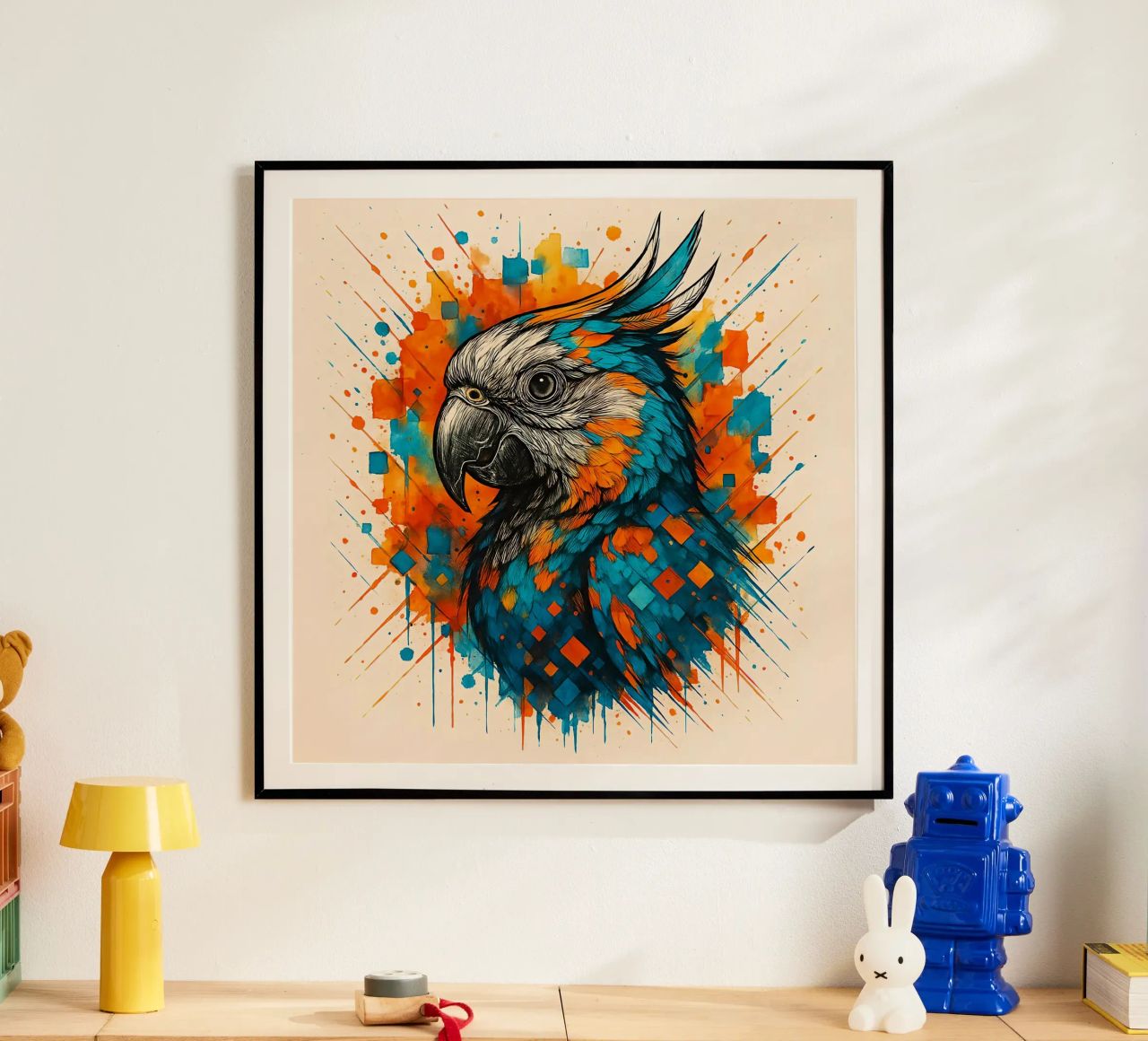 Parrot Animal Colorful poster de JEFF CREATIVE ART