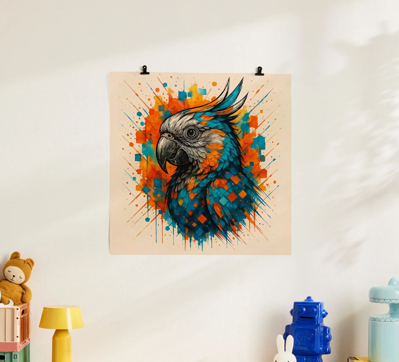 Parrot Animal Colorful poster de JEFF CREATIVE ART