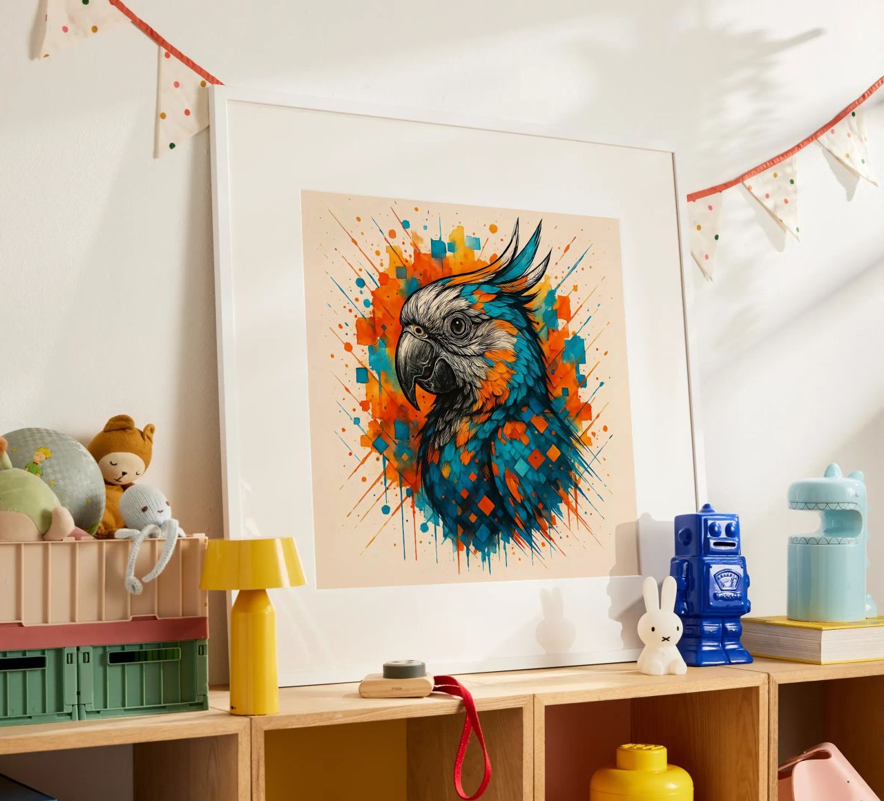 Parrot Animal Colorful poster de JEFF CREATIVE ART