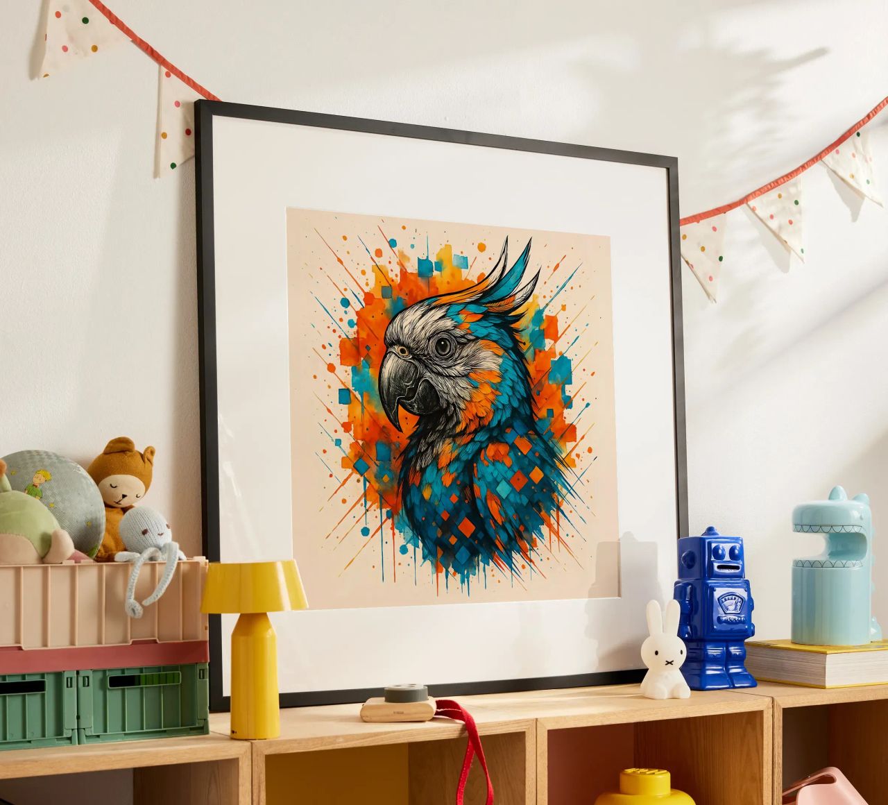 Parrot Animal Colorful poster de JEFF CREATIVE ART
