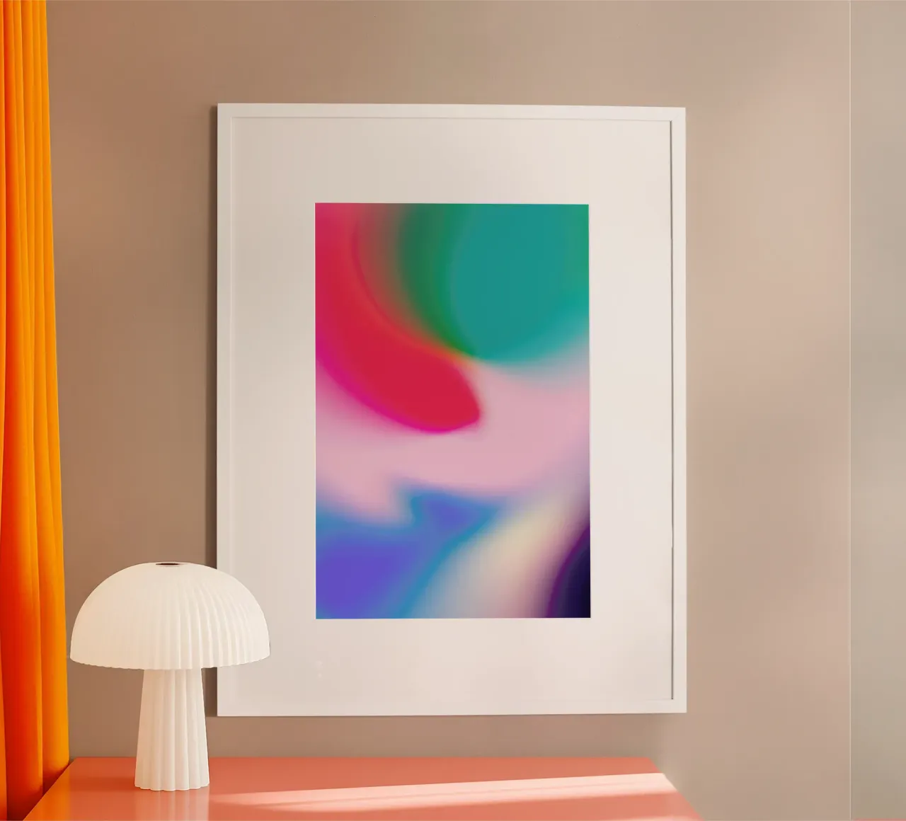 Slow Wave poster con telaio in plastica da Galaxy Eyes