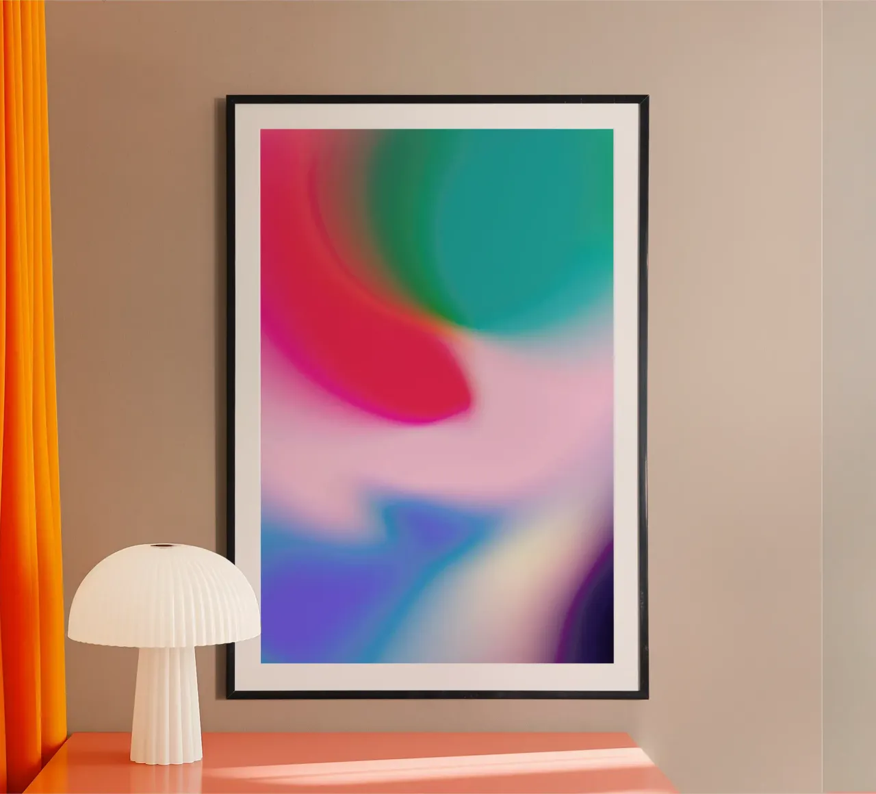 Slow Wave poster con telaio in plastica da Galaxy Eyes