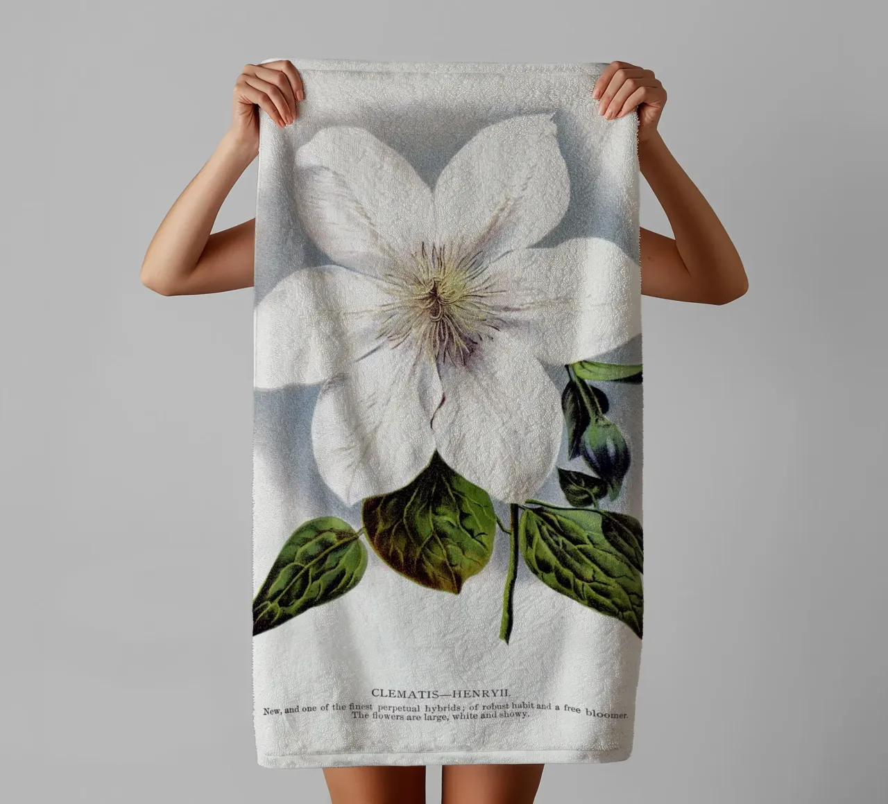 Clematis flower asciugamano da bagno da vintageshop