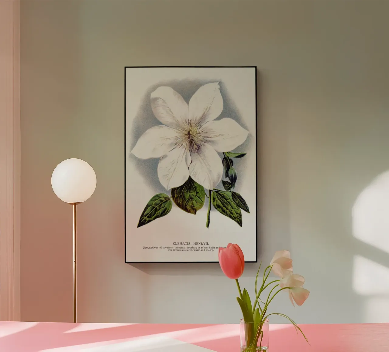 Clematis flower plexiglass da vintageshop