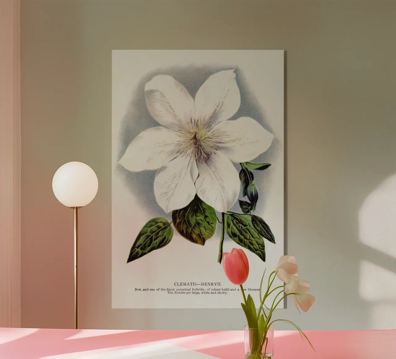 Clematis flower plexiglass da vintageshop