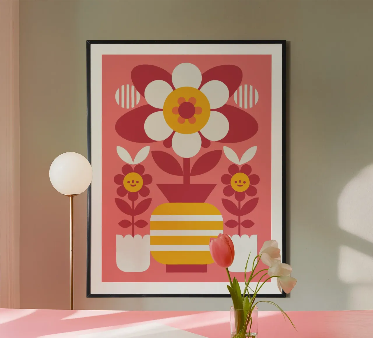 Vaso di fiori poster con telaio in alluminio da FLOWER PLACE SHOP