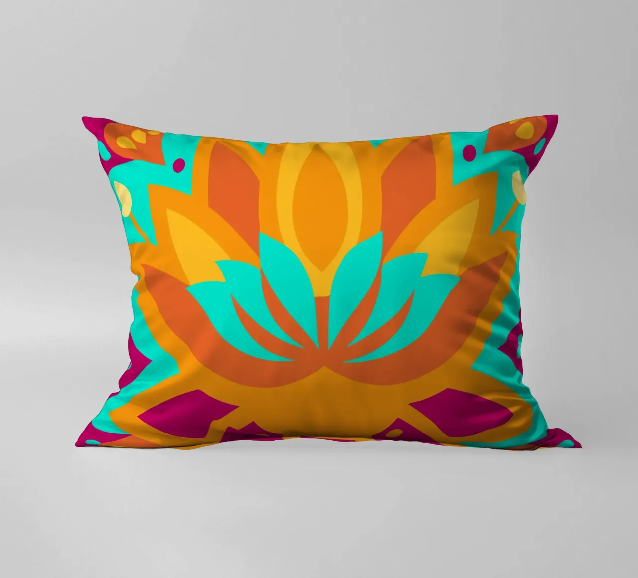 Lotus Flower decorative cushion by FLOWER PLACE SHOP