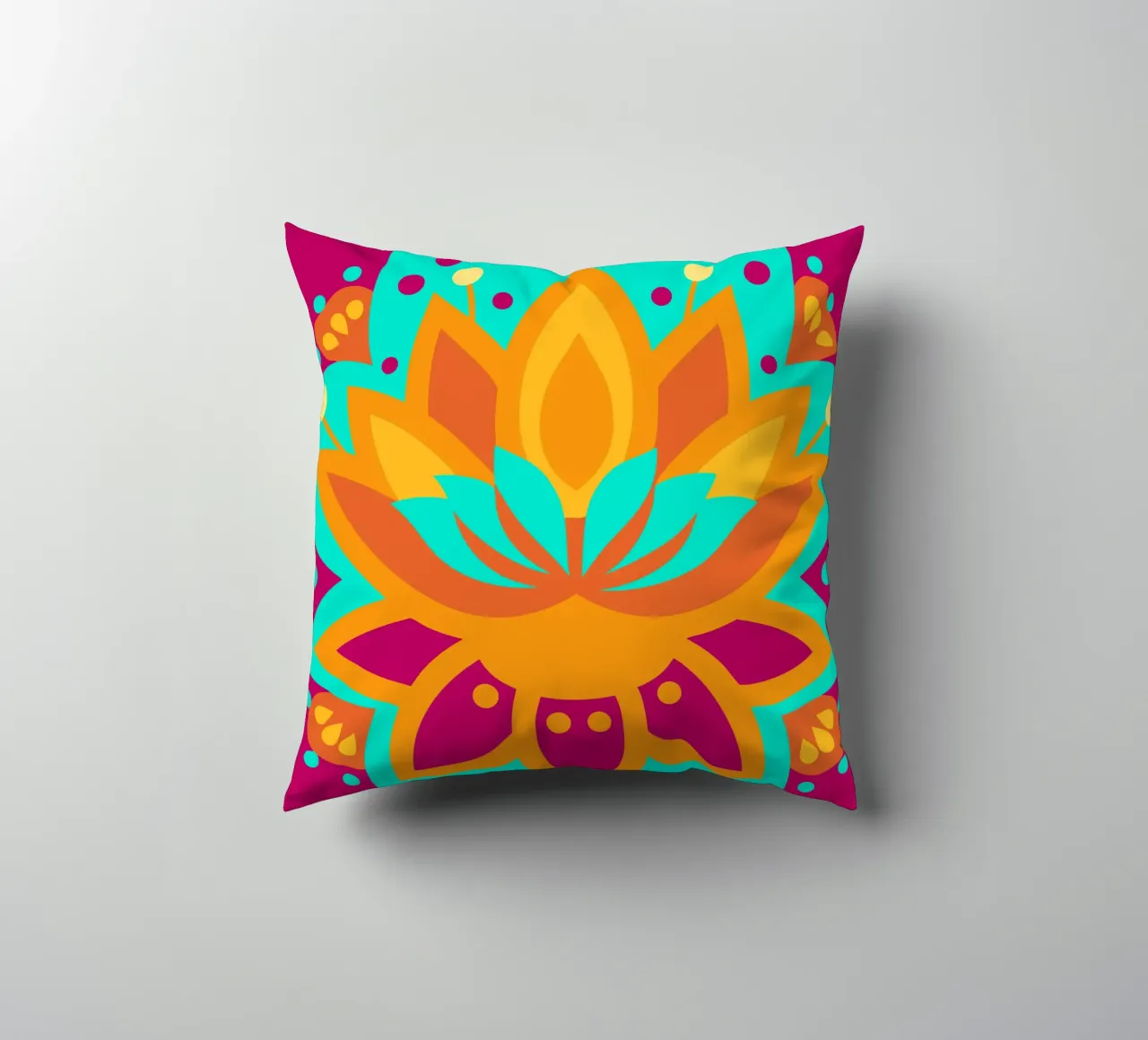 Lotus Flower decorative cushion by FLOWER PLACE SHOP