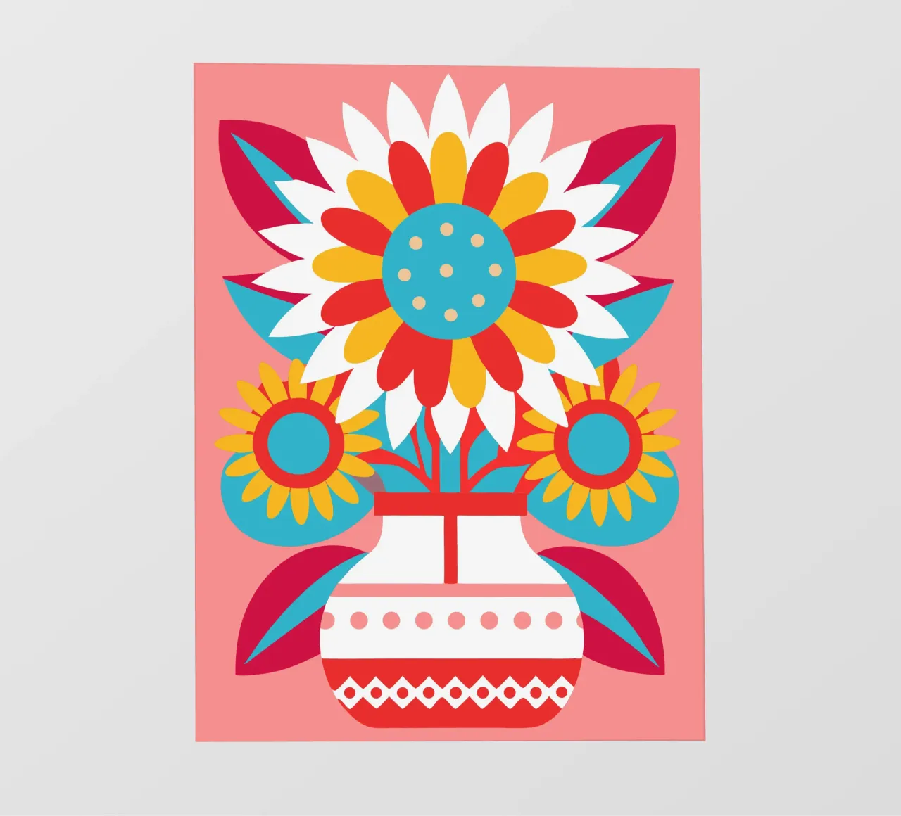 Potted Sunflowers pvc cover by FLOWER PLACE SHOP