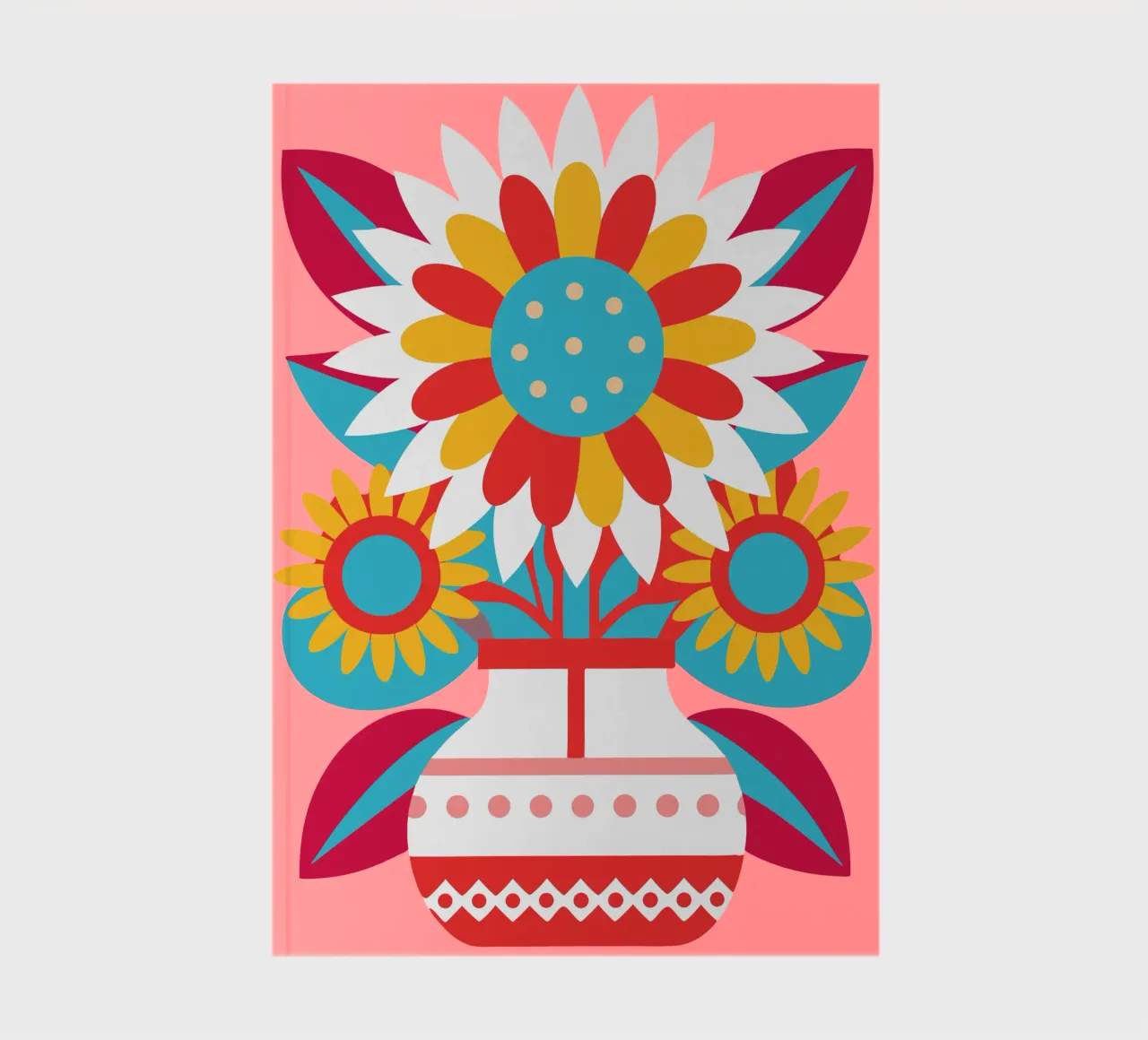 Potted Sunflowers notebook by FLOWER PLACE SHOP