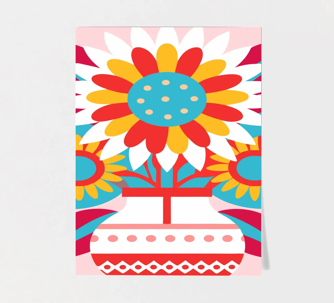 Potted Sunflowers sticker sheet by FLOWER PLACE SHOP