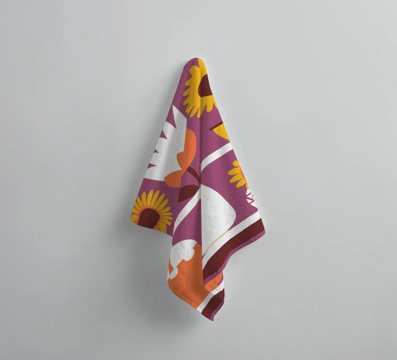 Three Flower Vases towel by FLOWER PLACE SHOP