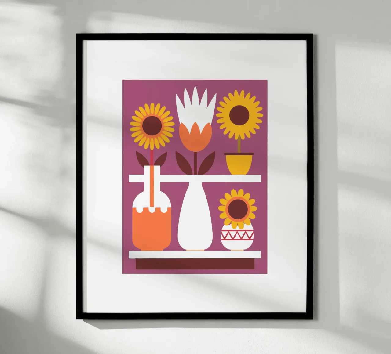Tre vasi di fiori poster con telaio in alluminio da FLOWER PLACE SHOP