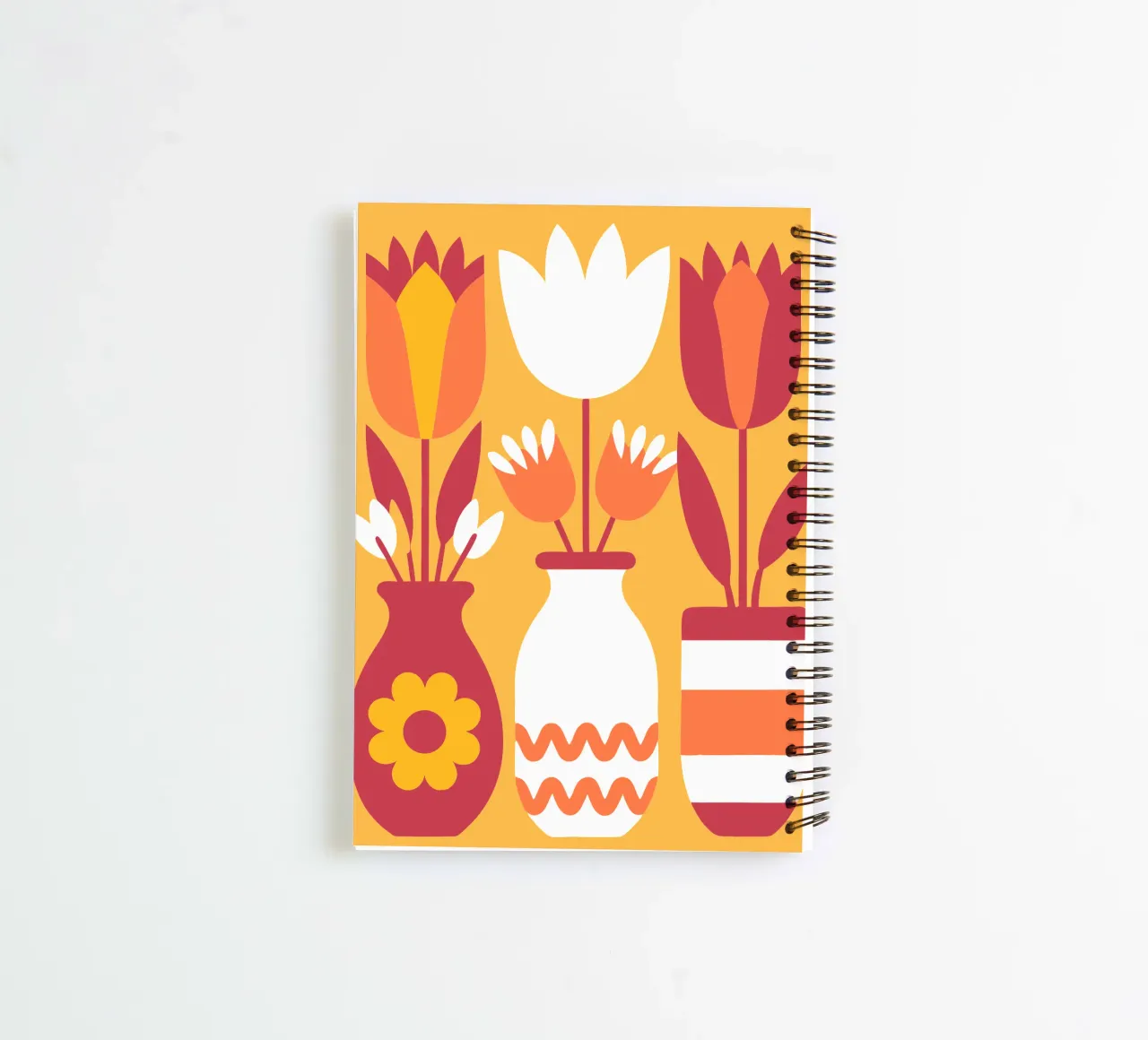 Three Flower Vases spiral notebook by FLOWER PLACE SHOP