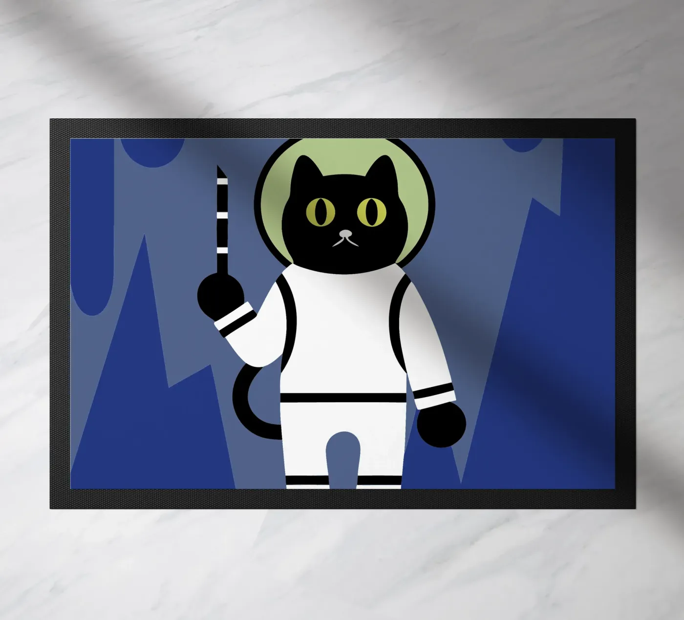 Astronaut Cat doormat by LOOK DIFFERENT