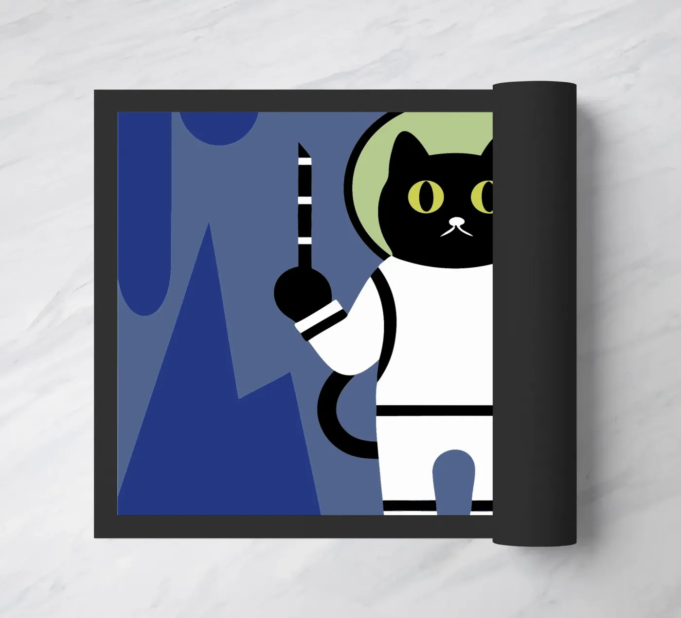 Astronaut Cat doormat by LOOK DIFFERENT