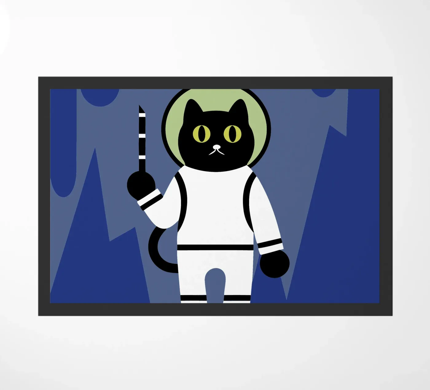 Astronaut Cat doormat by LOOK DIFFERENT