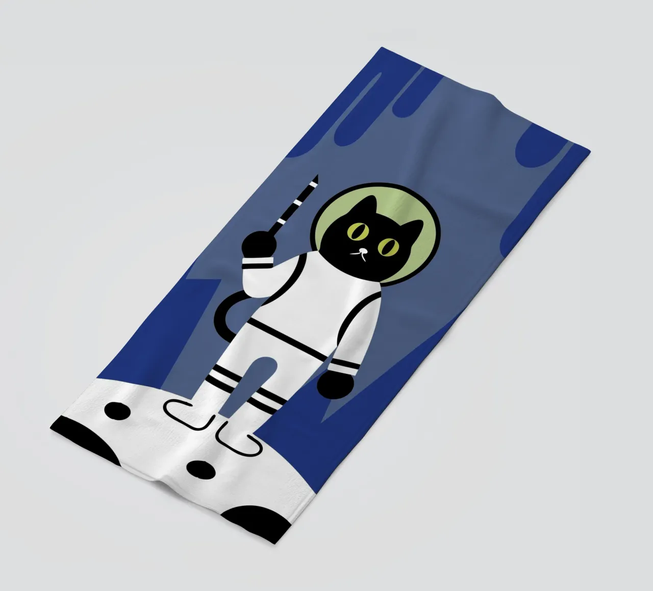 Astronaut Cat beach towel by LOOK DIFFERENT