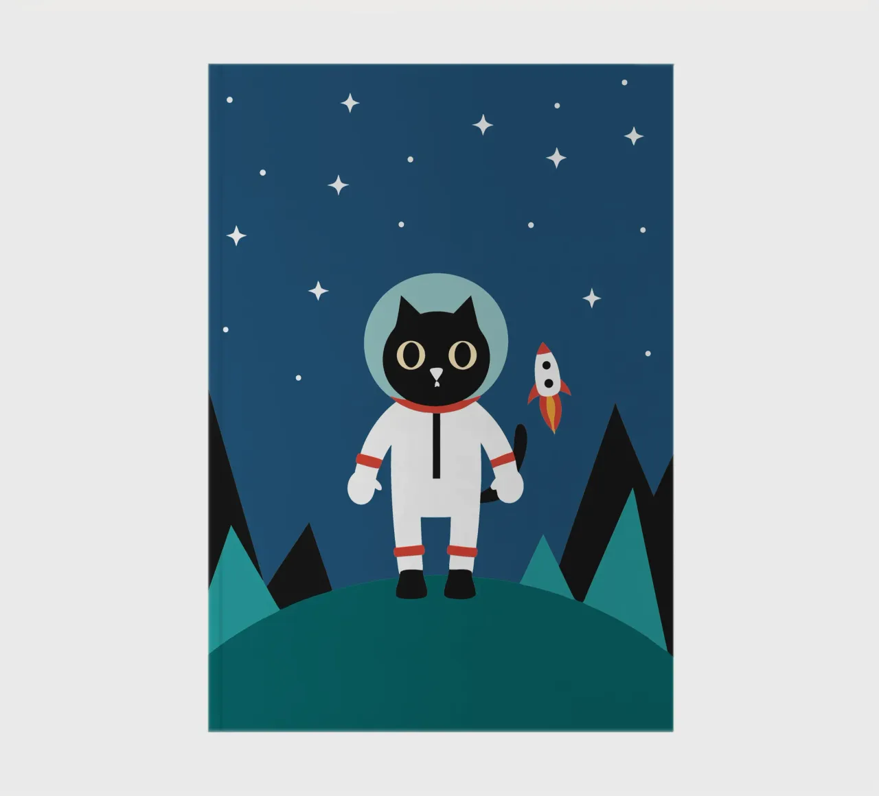 Astronaut Cat notebook by LOOK DIFFERENT