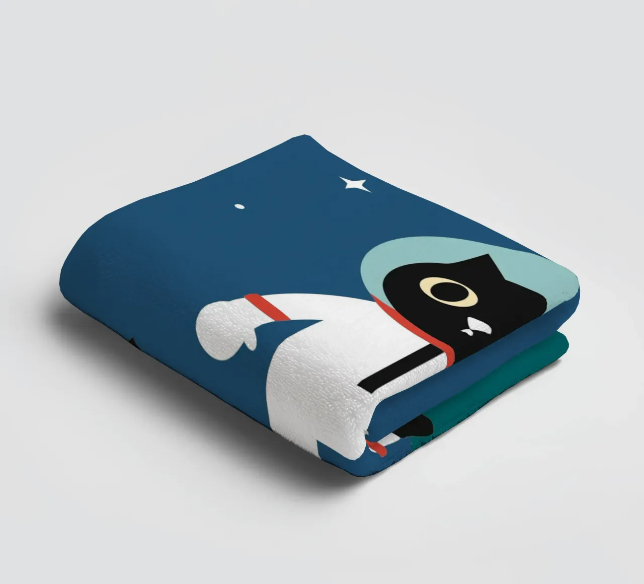 Gatto astronauta asciugamano da bagno da LOOK DIFFERENT