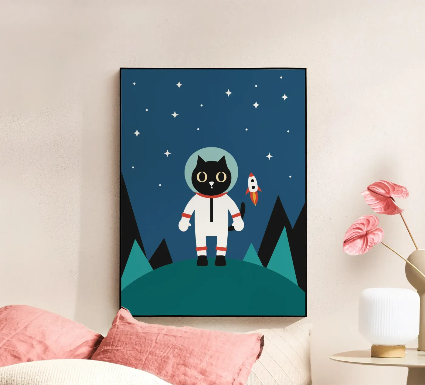 Gatto astronauta plexiglass da LOOK DIFFERENT