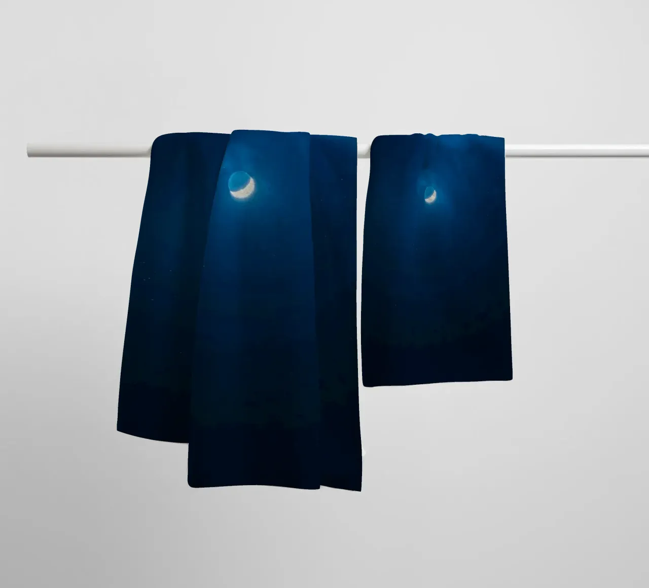 luna crescente asciugamano da bagno da Bleu