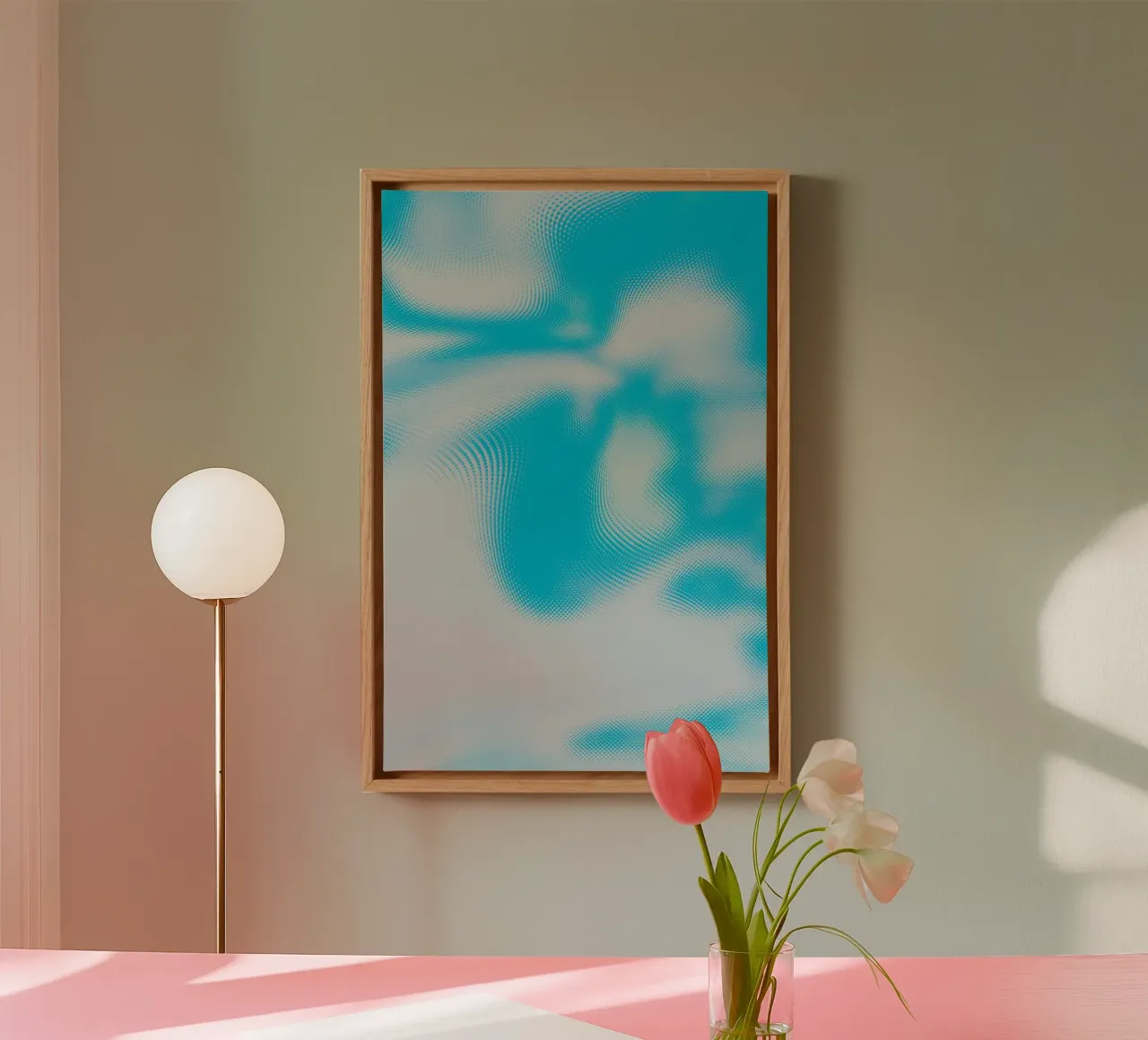 abstract swirls canvas by Bleu