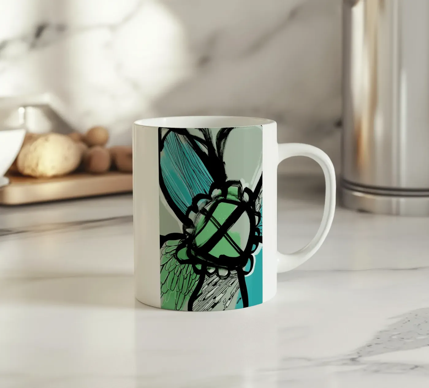 Flowow ceramic mug by Doozal