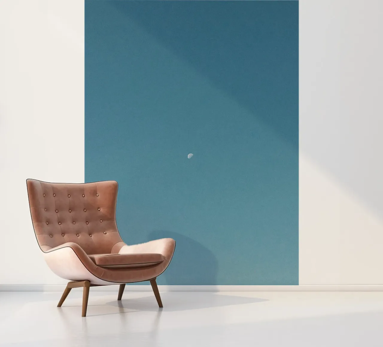 simple moon fotobehang van Bleu