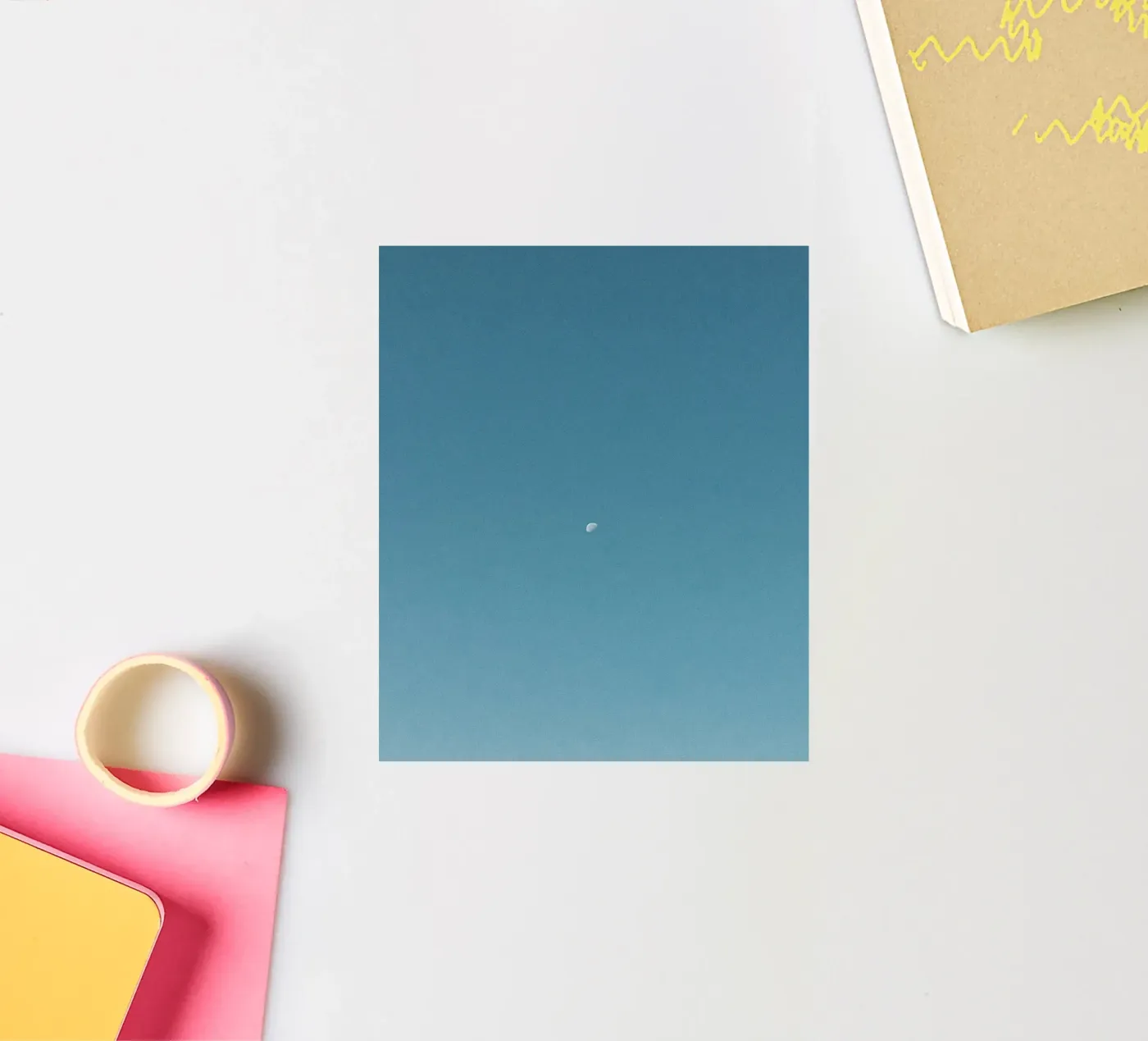 simple moon sticker by Bleu