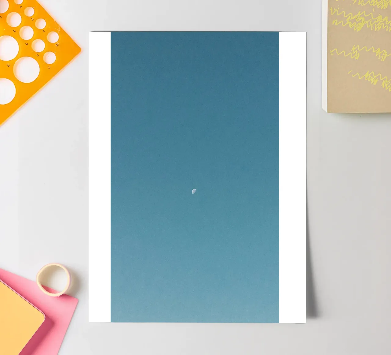 einfacher Mond Stickerbogen von Bleu