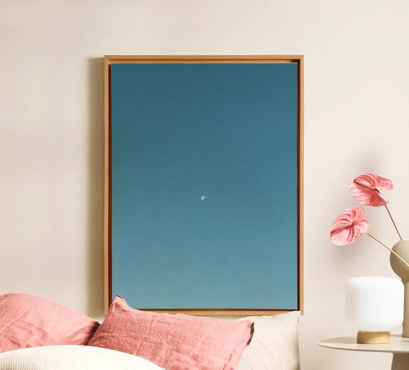 simple moon canvas by Bleu
