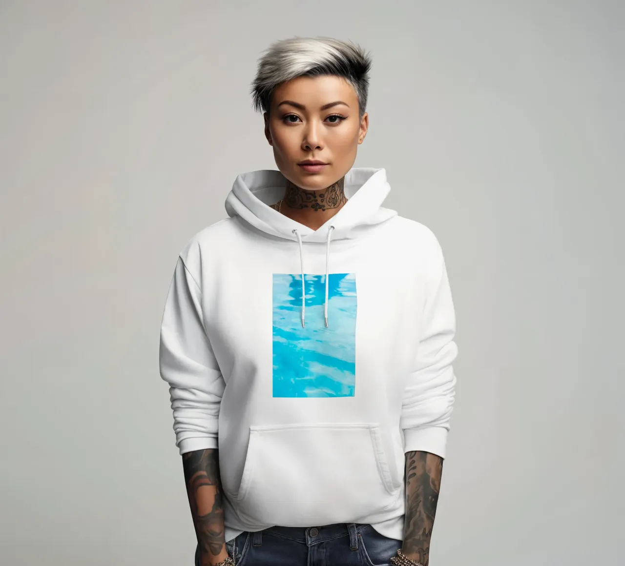 surface reflection hoodie by Bleu