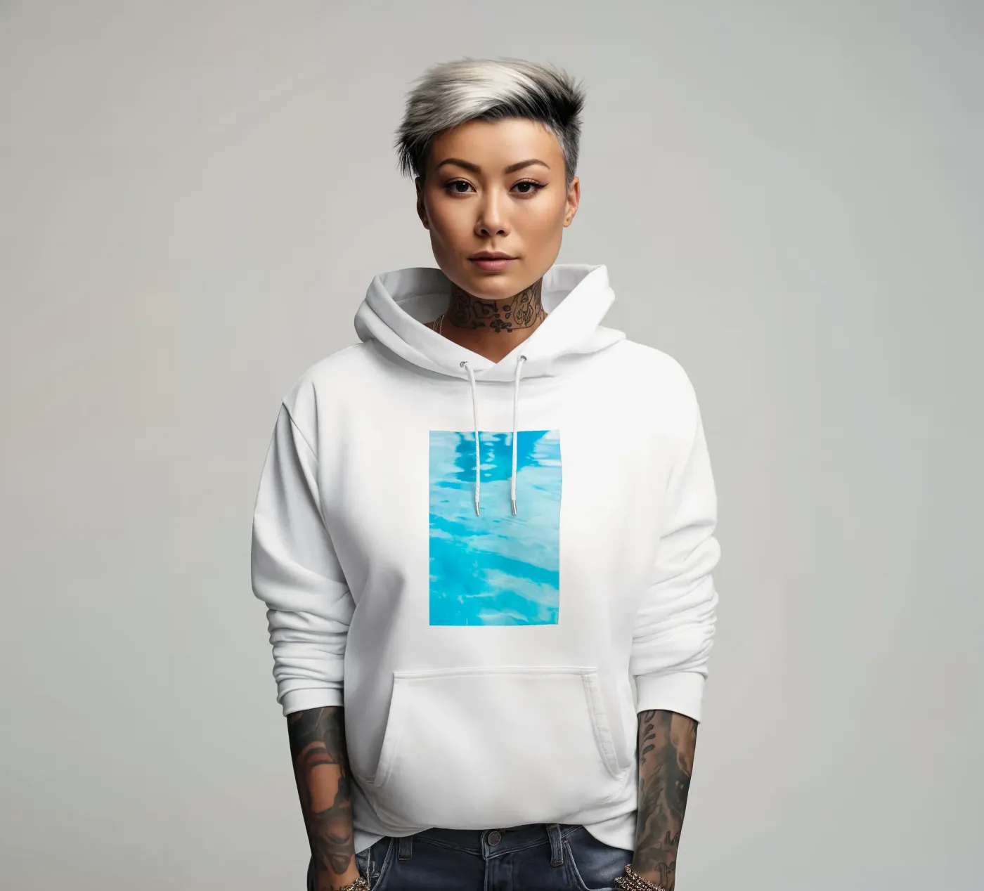 surface reflection hoodie van Bleu