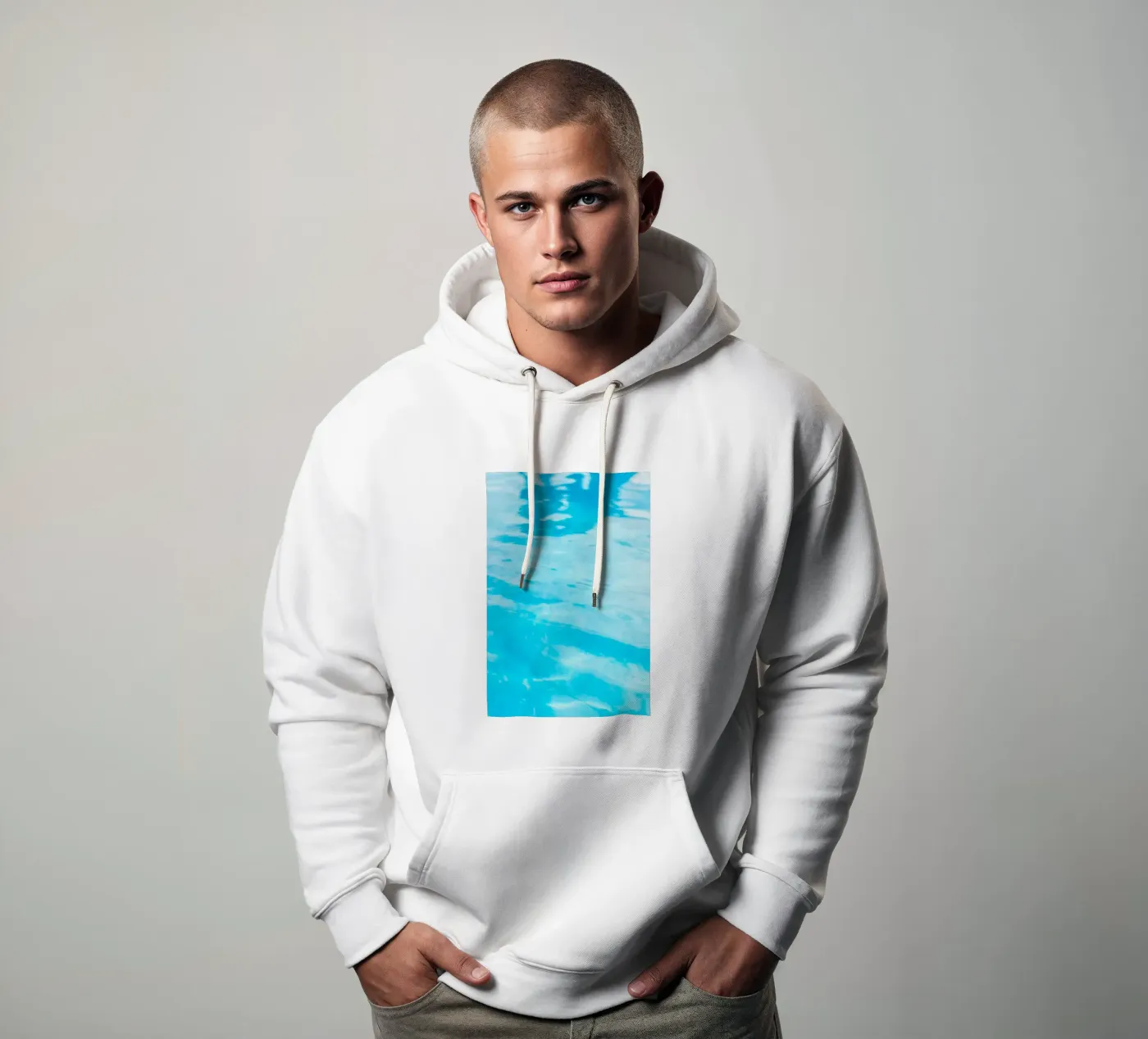 surface reflection hoodie van Bleu
